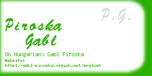 piroska gabl business card